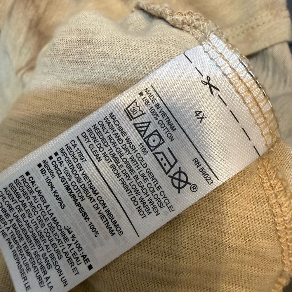 Old Navy Marbled Crew Neck Short Sleeve Tee Everwear 4X Plus - Picture 3 of 6